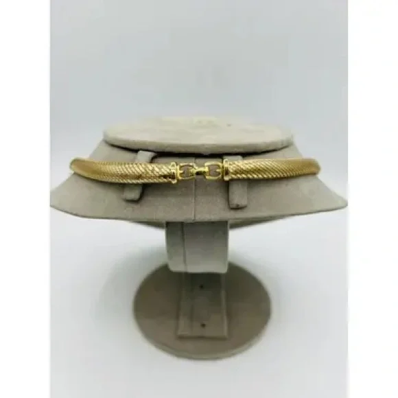 Vintage Dior Necklace Bold Black Enamel Rhinestone Designer Piece - Picture 10 of 14